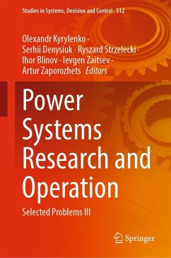 Cover Power Systems Research and Operation (eBook, PDF)