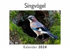 Singvögel (Wandkalender 2024, Kalender DIN A4 quer, Monatskalender im Querformat mit Kalendarium, Das perfekte Geschenk)