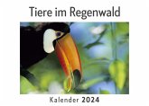 Tiere im Regenwald (Wandkalender 2024, Kalender DIN A4 quer, Monatskalender im Querformat mit Kalendarium, Das perfekte Geschenk)