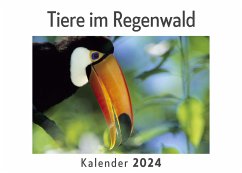 Tiere im Regenwald (Wandkalender 2024, Kalender DIN A4 quer, Monatskalender im Querformat mit Kalendarium, Das perfekte Geschenk) - Müller, Anna