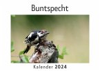 Buntspecht (Wandkalender 2024, Kalender DIN A4 quer, Monatskalender im Querformat mit Kalendarium, Das perfekte Geschenk)