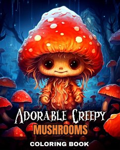 Adorable Creepy Mushrooms Coloring Book - Peay, Regina