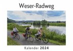 Weser-Radweg (Wandkalender 2024, Kalender DIN A4 quer, Monatskalender im Querformat mit Kalendarium, Das perfekte Geschenk)