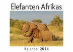 Elefanten Afrikas (Wandkalender 2024, Kalender DIN A4 quer, Monatskalender im Querformat mit Kalendarium, Das perfekte Geschenk)