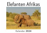 Elefanten Afrikas (Wandkalender 2024, Kalender DIN A4 quer, Monatskalender im Querformat mit Kalendarium, Das perfekte Geschenk)