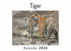 Tiger (Wandkalender 2024, Kalender DIN A4 quer, Monatskalender im Querformat mit Kalendarium, Das perfekte Geschenk) - Müller, Anna