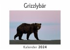 Grizzlybär (Wandkalender 2024, Kalender DIN A4 quer, Monatskalender im Querformat mit Kalendarium, Das perfekte Geschenk)