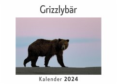 Grizzlybär (Wandkalender 2024, Kalender DIN A4 quer, Monatskalender im Querformat mit Kalendarium, Das perfekte Geschenk) - Müller, Anna