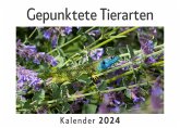 Gepunktete Tierarten (Wandkalender 2024, Kalender DIN A4 quer, Monatskalender im Querformat mit Kalendarium, Das perfekte Geschenk)