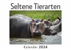 Seltene Tierarten (Wandkalender 2024, Kalender DIN A4 quer, Monatskalender im Querformat mit Kalendarium, Das perfekte Geschenk)