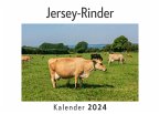 Jersey-Rinder (Wandkalender 2024, Kalender DIN A4 quer, Monatskalender im Querformat mit Kalendarium, Das perfekte Geschenk)