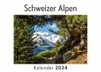 Schweizer Alpen (Wandkalender 2024, Kalender DIN A4 quer, Monatskalender im Querformat mit Kalendarium, Das perfekte Geschenk)