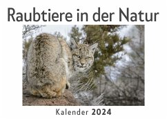 Raubtiere in der Natur (Wandkalender 2024, Kalender DIN A4 quer, Monatskalender im Querformat mit Kalendarium, Das perfekte Geschenk) - Müller, Anna