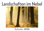 Landschaften im Nebel (Wandkalender 2024, Kalender DIN A4 quer, Monatskalender im Querformat mit Kalendarium, Das perfekte Geschenk)