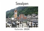 Seealpen (Wandkalender 2024, Kalender DIN A4 quer, Monatskalender im Querformat mit Kalendarium, Das perfekte Geschenk)