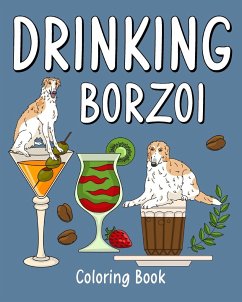 Drinking Borzoi Coloring Book - Paperland