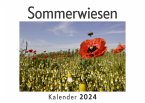 Sommerwiesen (Wandkalender 2024, Kalender DIN A4 quer, Monatskalender im Querformat mit Kalendarium, Das perfekte Geschenk)