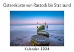 Ostseeküste von Rostock bis Stralsund (Wandkalender 2024, Kalender DIN A4 quer, Monatskalender im Querformat mit Kalendarium, Das perfekte Geschenk)