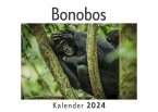 Bonobos (Wandkalender 2024, Kalender DIN A4 quer, Monatskalender im Querformat mit Kalendarium, Das perfekte Geschenk)