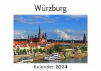 Würzburg (Wandkalender 2024, Kalender DIN A4 quer, Monatskalender im Querformat mit Kalendarium, Das perfekte Geschenk)