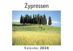 Zypressen (Wandkalender 2024, Kalender DIN A4 quer, Monatskalender im Querformat mit Kalendarium, Das perfekte Geschenk)