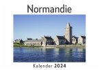 Normandie (Wandkalender 2024, Kalender DIN A4 quer, Monatskalender im Querformat mit Kalendarium, Das perfekte Geschenk)