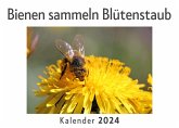 Bienen sammeln Blütenstaub (Wandkalender 2024, Kalender DIN A4 quer, Monatskalender im Querformat mit Kalendarium, Das perfekte Geschenk)
