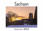 Sachsen (Wandkalender 2024, Kalender DIN A4 quer, Monatskalender im Querformat mit Kalendarium, Das perfekte Geschenk)