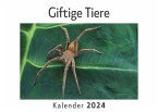 Giftige Tiere (Wandkalender 2024, Kalender DIN A4 quer, Monatskalender im Querformat mit Kalendarium, Das perfekte Geschenk)