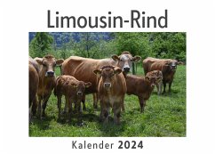 Limousin-Rind (Wandkalender 2024, Kalender DIN A4 quer, Monatskalender im Querformat mit Kalendarium, Das perfekte Geschenk) - Müller, Anna
