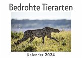 Bedrohte Tierarten (Wandkalender 2024, Kalender DIN A4 quer, Monatskalender im Querformat mit Kalendarium, Das perfekte Geschenk)