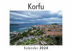 Korfu (Wandkalender 2024, Kalender DIN A4 quer, Monatskalender im Querformat mit Kalendarium, Das perfekte Geschenk)