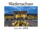 Niedersachsen (Wandkalender 2024, Kalender DIN A4 quer, Monatskalender im Querformat mit Kalendarium, Das perfekte Geschenk)