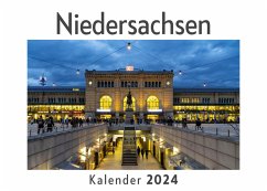 Niedersachsen (Wandkalender 2024, Kalender DIN A4 quer, Monatskalender im Querformat mit Kalendarium, Das perfekte Geschenk) - Müller, Anna