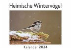 Heimische Wintervögel (Wandkalender 2024, Kalender DIN A4 quer, Monatskalender im Querformat mit Kalendarium, Das perfekte Geschenk)