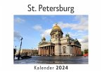 St. Petersburg (Wandkalender 2024, Kalender DIN A4 quer, Monatskalender im Querformat mit Kalendarium, Das perfekte Geschenk)