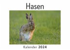 Hasen (Wandkalender 2024, Kalender DIN A4 quer, Monatskalender im Querformat mit Kalendarium, Das perfekte Geschenk)