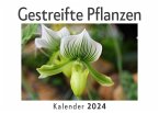 Gestreifte Pflanzen (Wandkalender 2024, Kalender DIN A4 quer, Monatskalender im Querformat mit Kalendarium, Das perfekte Geschenk)