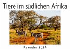 Tiere im südlichen Afrika (Wandkalender 2024, Kalender DIN A4 quer, Monatskalender im Querformat mit Kalendarium, Das perfekte Geschenk)