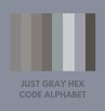 JUST GRAY HEX CODE ALPHABET - Bild 1