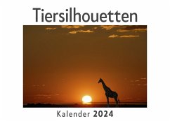 Tiersilhouetten (Wandkalender 2024, Kalender DIN A4 quer, Monatskalender im Querformat mit Kalendarium, Das perfekte Geschenk) - Müller, Anna
