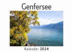 Genfersee (Wandkalender 2024, Kalender DIN A4 quer, Monatskalender im Querformat mit Kalendarium, Das perfekte Geschenk)