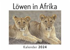 Löwen in Afrika (Wandkalender 2024, Kalender DIN A4 quer, Monatskalender im Querformat mit Kalendarium, Das perfekte Geschenk) - Müller, Anna