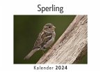 Sperling (Wandkalender 2024, Kalender DIN A4 quer, Monatskalender im Querformat mit Kalendarium, Das perfekte Geschenk)