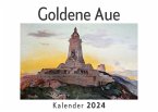 Goldene Aue (Wandkalender 2024, Kalender DIN A4 quer, Monatskalender im Querformat mit Kalendarium, Das perfekte Geschenk)