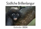 Südliche Brillenlangur (Wandkalender 2024, Kalender DIN A4 quer, Monatskalender im Querformat mit Kalendarium, Das perfekte Geschenk)