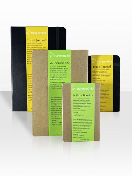 Hahnemühle Papier Travel Booklets, 13,5 x 21 cm Hochformat, 140 g/m²
