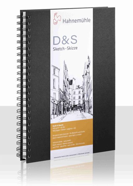 Hahnemühle Papier Skizzenbuch D&S, DIN, 140 g/m² Hahnemühle Papier Skizzenbuch D&S, DIN, 140 g/m²