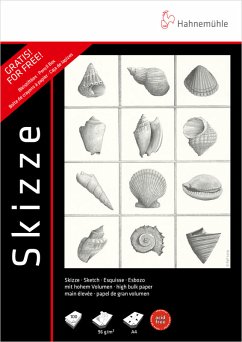 Cover Hahnemühle Papier Skizze 96 g/m² + Bleistiftbox gratis, DIN A 4, 96 g/m²