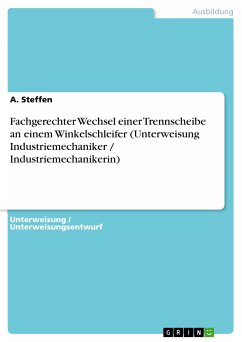 Fachgerechter Wechsel einer Trennscheibe an einem Winkelschleifer (Unterweisung Industriemechaniker / Industriemechanikerin) (eBook, PDF) - Steffen, A.